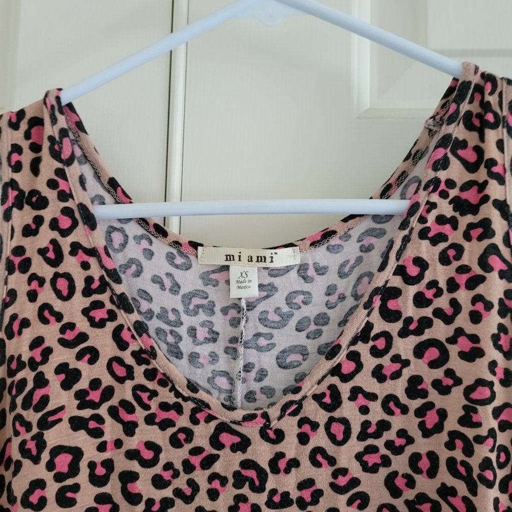 Miami Leopard Tank With Ruffle Bottom - Picture 3 of 5